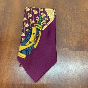 Stefano Rossini 100% imported Silk Tie Golf Theme